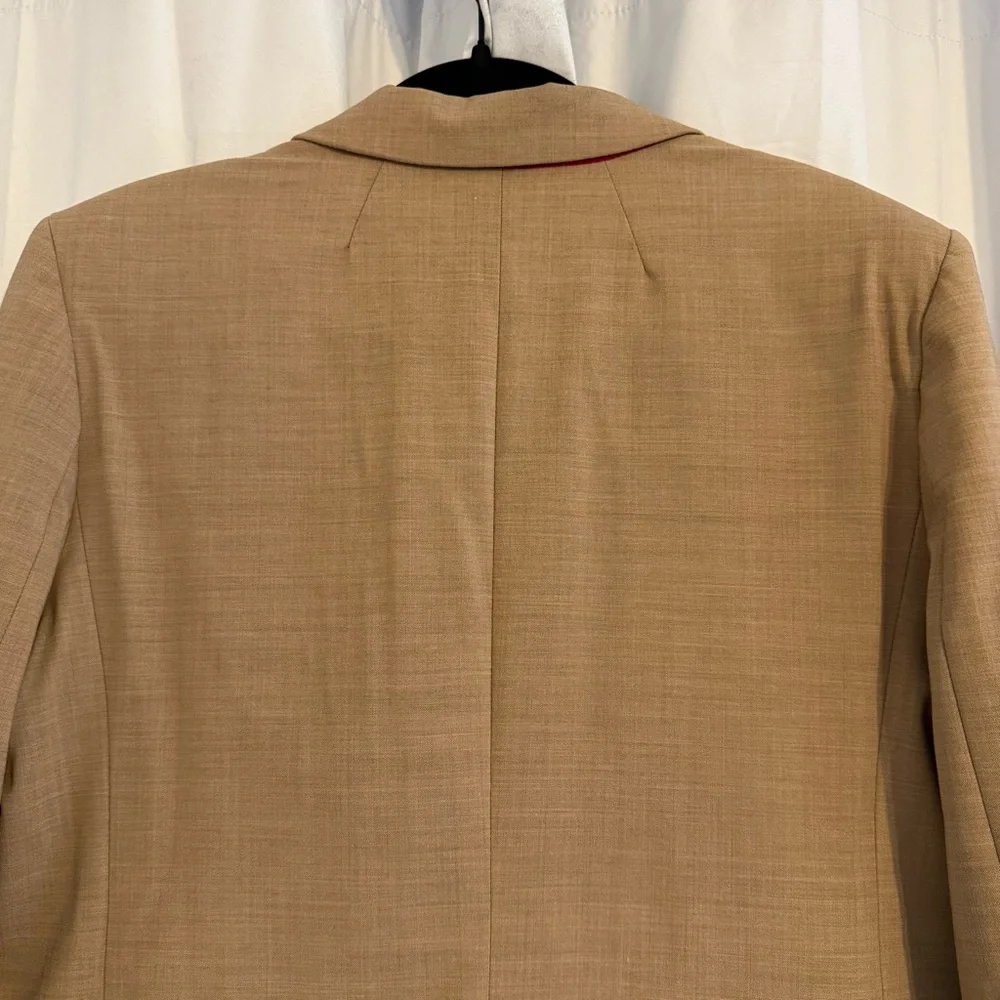 J.Crew Vivienne Italian Wool Blazer Tan Gold Button Women’s 12T Tall - Picture 12 of 16